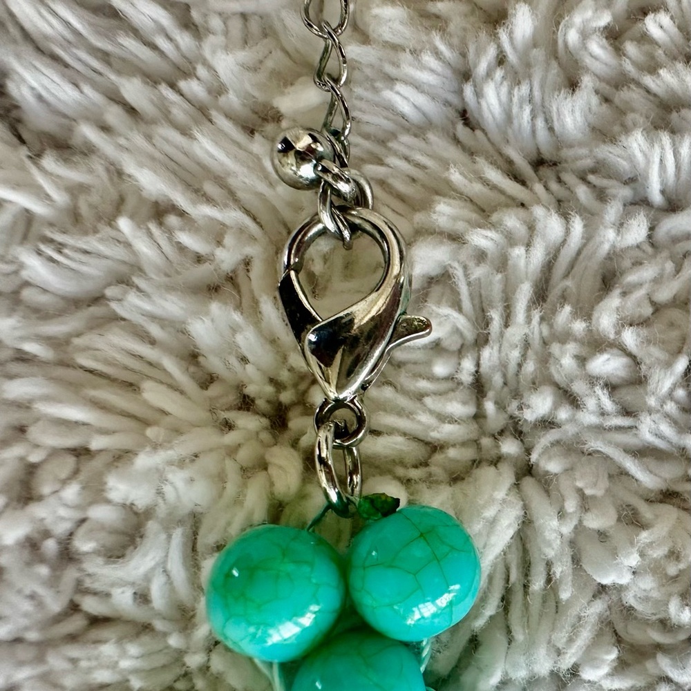 Vintage Coller Bib Aqua Necklace with Graduated Beads - Picture 5 of 6
